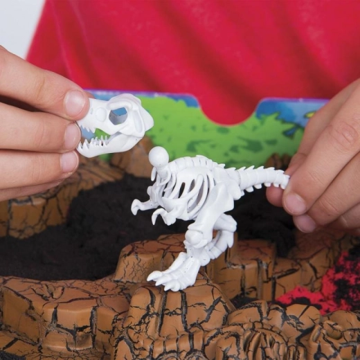 Assemble up to three prehistoric skeletons