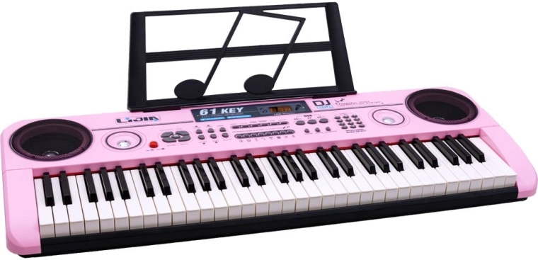 61 klavišas ir stereo garsas