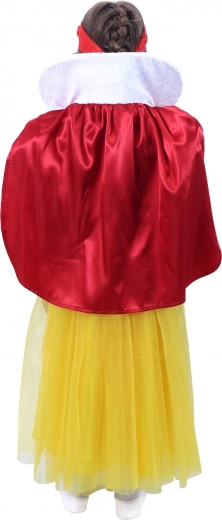 Nuimamas raudonas apsiaustas su baltu apykakle