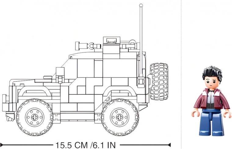 Aiškūs matmenys ir figūrėlė rinkinyje