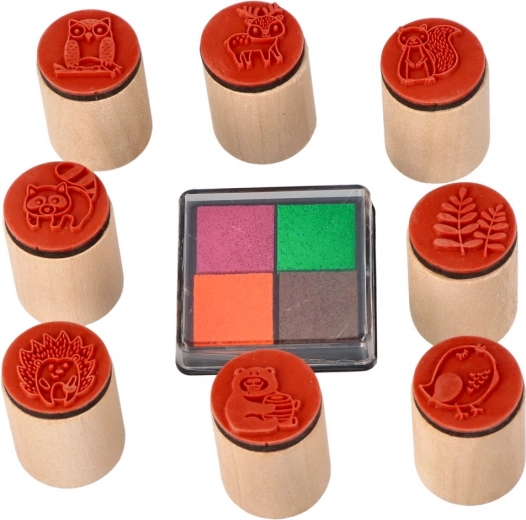 Kokybiškas medinis antspaudukas su švariu atspaudu