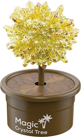 Vizualiai žavintis auksinis kristalinis medis