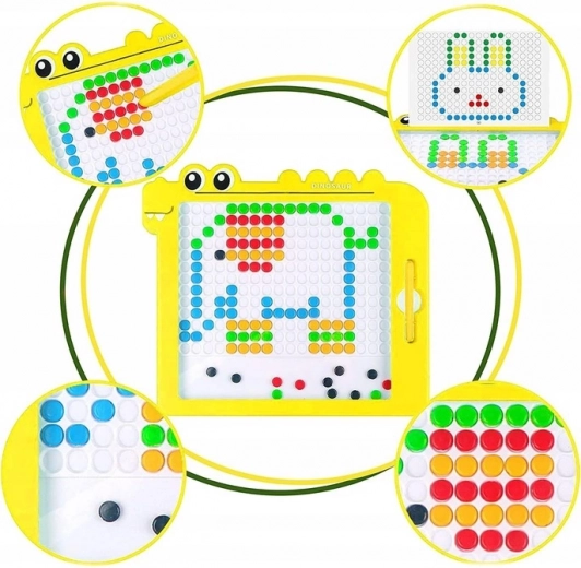 Dinozauro dizainas, magnetinis rašiklis ir 20 šablonų