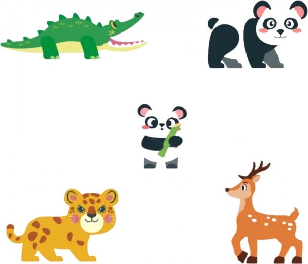 Mielos retų gyvūnų figūrėlės