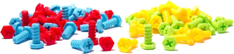 Spalvoti varžtai ir montavimo detalės