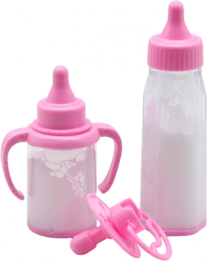 Rožinis čiulptukas ir buteliukai