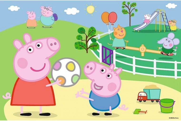 mėgstamas PEPPA PIG motyvas žaidimų aikštelėje
