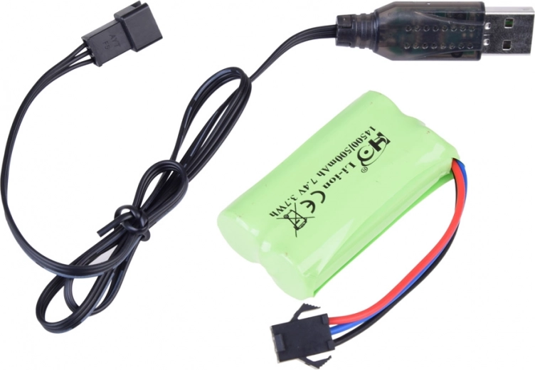 USB įkraunamas akumuliatorius komplekte