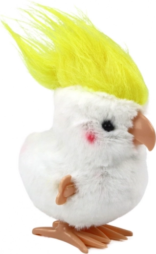 Minkštas pliušas ir ryški geltona skiauterė