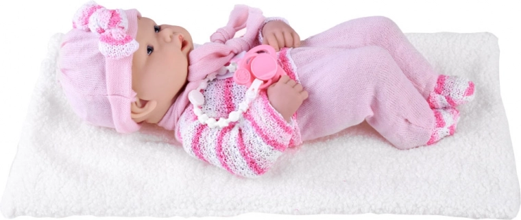 Pacifier on chain and soft blanket included