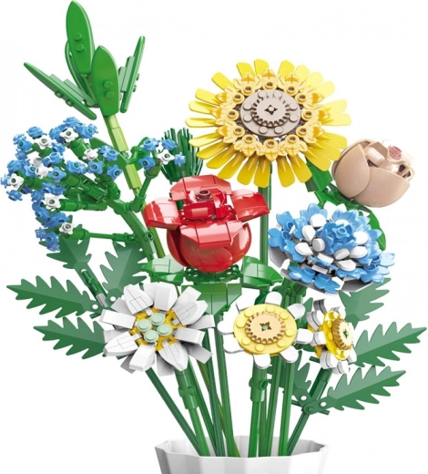 Ryškus ir dekoratyvus puokštės rinkinys