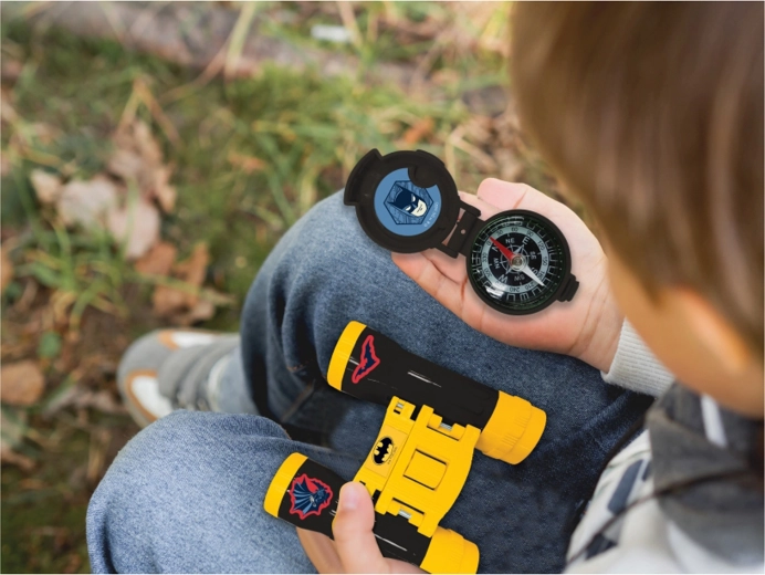 Explorer gear: binoculars and compass
