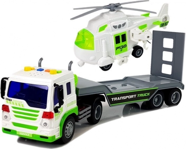 Nuleidžiamas trapas ir 1:16 mastelio transportavimas