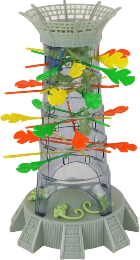 Bokštas su spalvotomis lazdelėmis