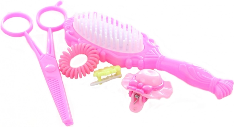 Gausus priedų rinkinys rožiniame stiliuje