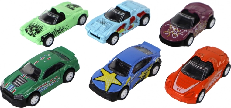 Spalvinga 6 automobiliukų 1:64 kolekcija