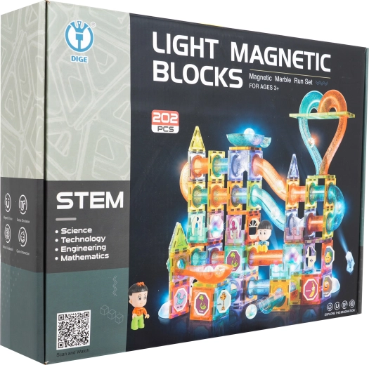 Spindinti rutuliukų trasa su LED efektais