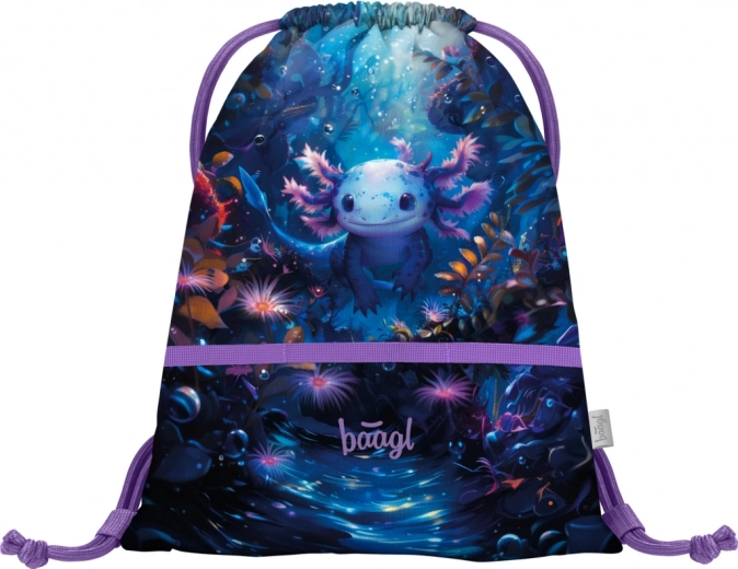 Stilingas maišelis su ašolotliu