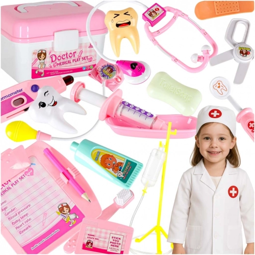 Lagaminėlis pilnas priedų gydytojui ir odontologui