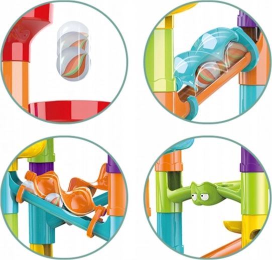 Dinamiškas važiavimas su piltuvėliais ir spiralėmis