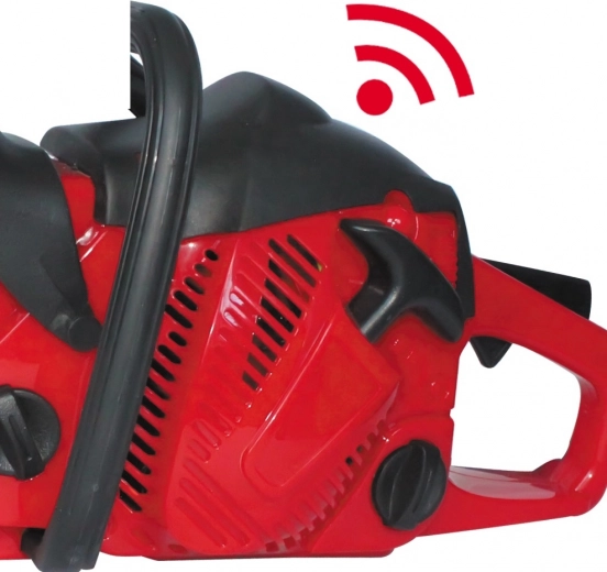 saugi pramoga su gumine, besisukančia grandine