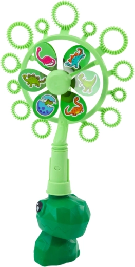 Vėjo malūnėlis, kuris kuria daugybę burbulų