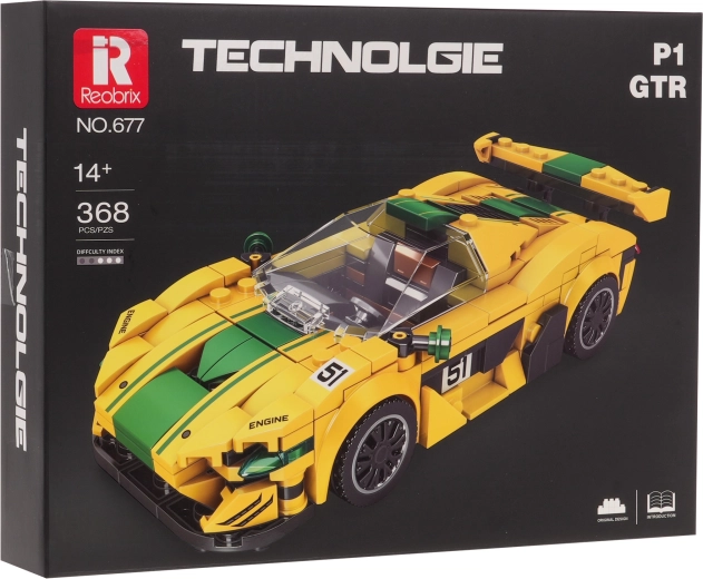 368 dalių realistiškam sportiniam automobiliui