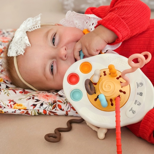 Šešios tekstūruotos virvelės traukimui ir tyrinėjimui