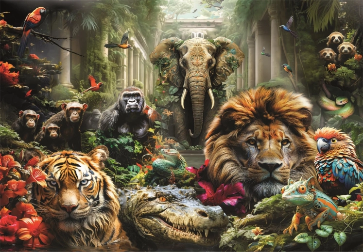 Vibrant jungle full of details