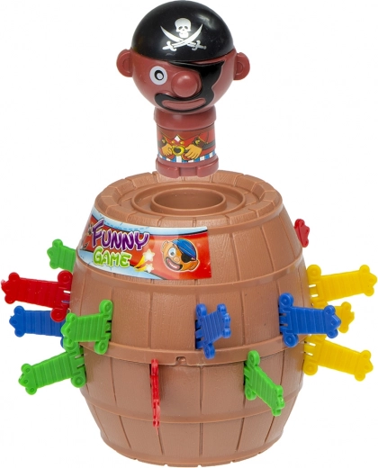 Spalvoti kardai ir iššokantis piratas