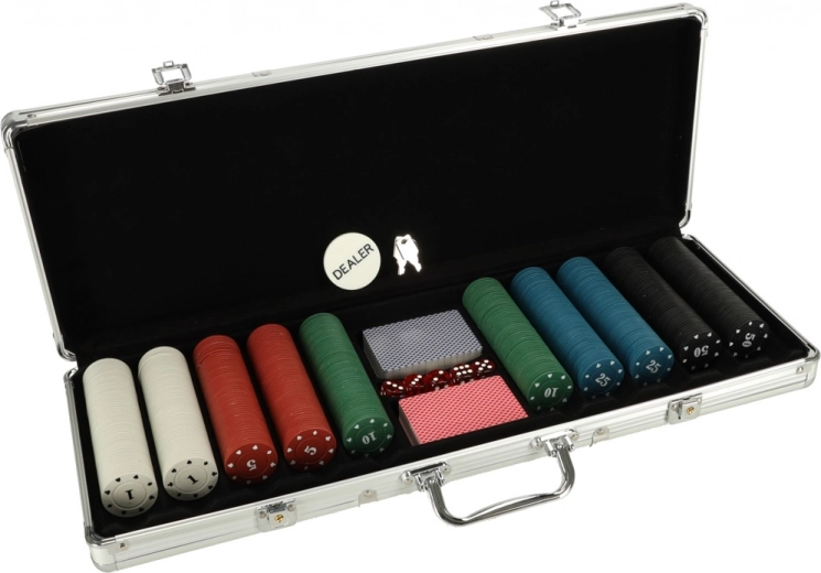 Pilnas pokerio rinkinys su lagaminėliu