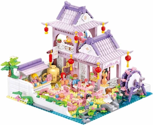 Authentic Asian teahouse with ornamental garden