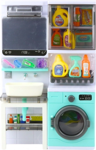 Realistiška skalbimo mašina su šviesomis ir garsais