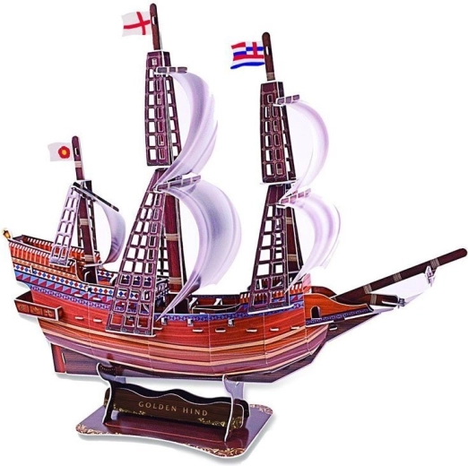 Istorinė galerą GOLDEN HIND kaip 3D modelis