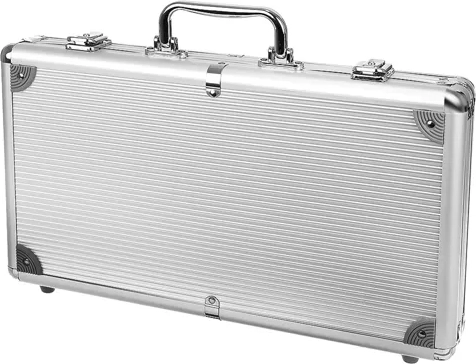 Tvirtas aliuminio lagaminas su saugiu laikymu