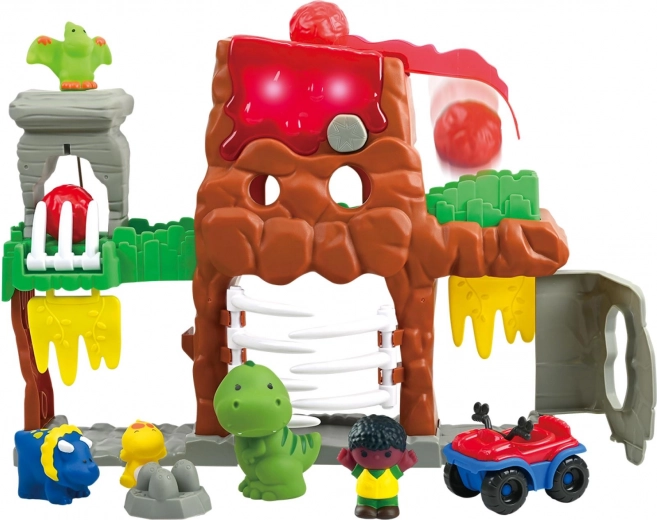 Interaktyvus ugnikalnis su šviesomis ir garsais