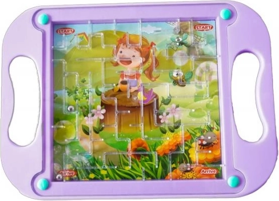 Purple puzzle with text