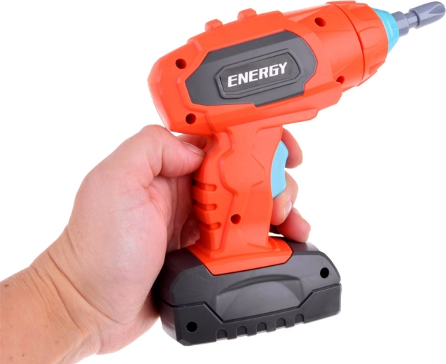 Vaikiškas gręžtuvas/atsuktuvas tikroviškam žaidimui