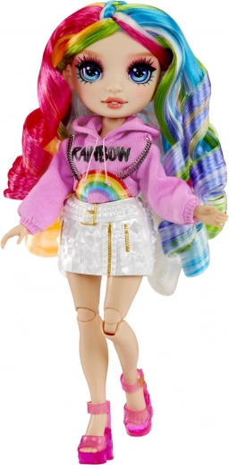Stilinga lėlė su vaivorykštiniais plaukais