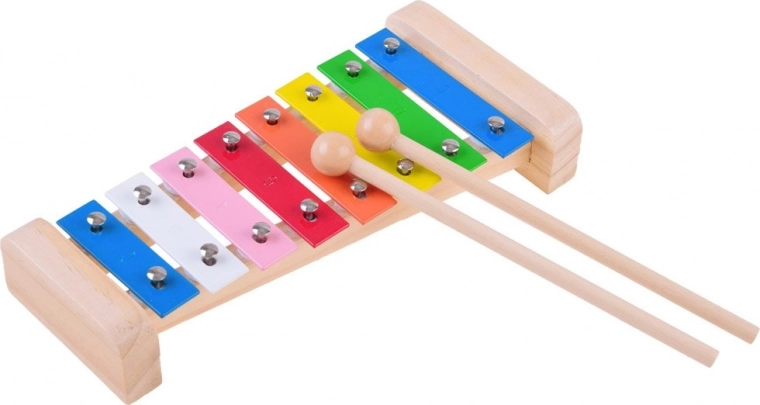 Xilofonas su ryškiaspalviais klavišais