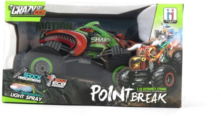 Purškimo efektas su šviesos šou