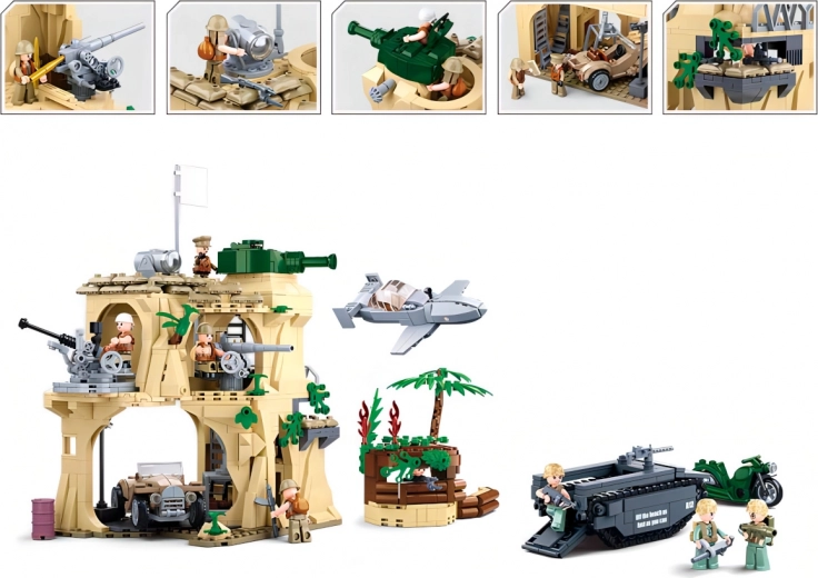 Didelė tvirtovė ir transporto priemonės aktyviam žaidimui