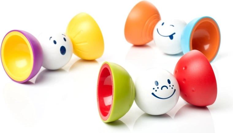 Žaismingi veidukai ir spalvų mokymasis