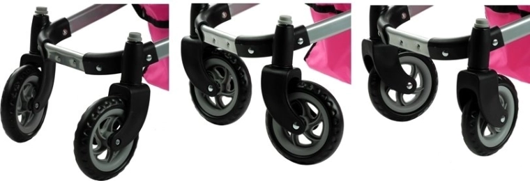 Sklandus manevravimas dėl 360° ratukų