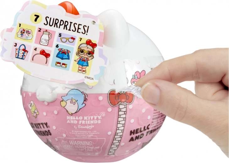 Išpakuok 7 staigmenas HELLO KITTY kapsulėje