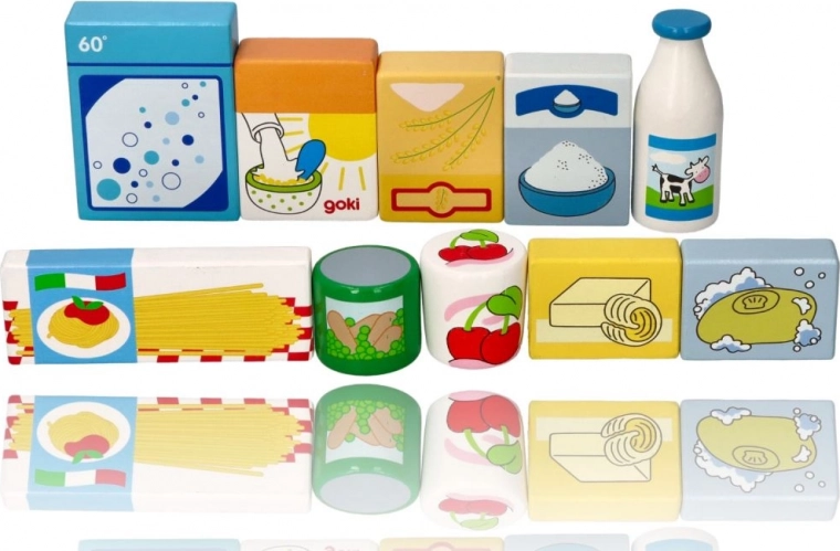 Realistiškas medinių maisto produktų rinkinys