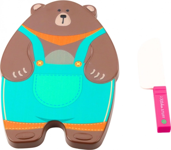 Cute bear-shaped board and kids’ knife