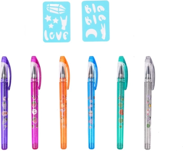 Šeši spalvoti kvapnūs pieštukai