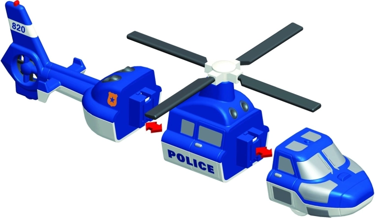 Magnetinė-spaudžiama sistema lengvam konstravimui