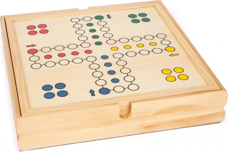 Sturdy wooden box with compartments